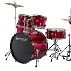 Ludwig LC17014 Red Foil 5 Pc. Drum Set