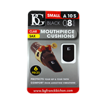 BG A10S Mouthpiece Cushion - 6 pack, 0.8mm, black, small