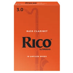 Rico 10RIBC** Bass Clarinet Reeds Box of 10